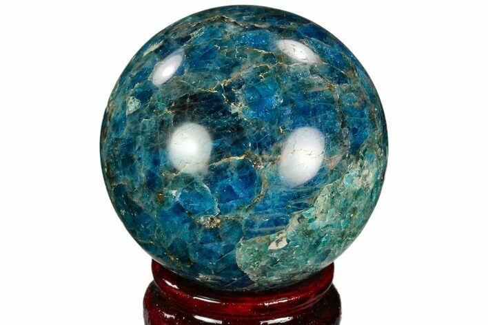 Bright Blue Apatite Sphere - Madagascar #121790